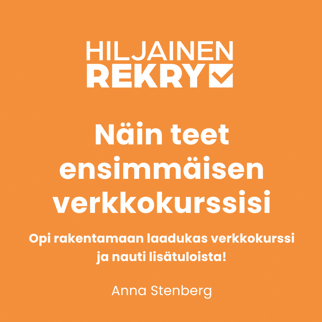 Näin teet ensimmäisen verkkokurssisi