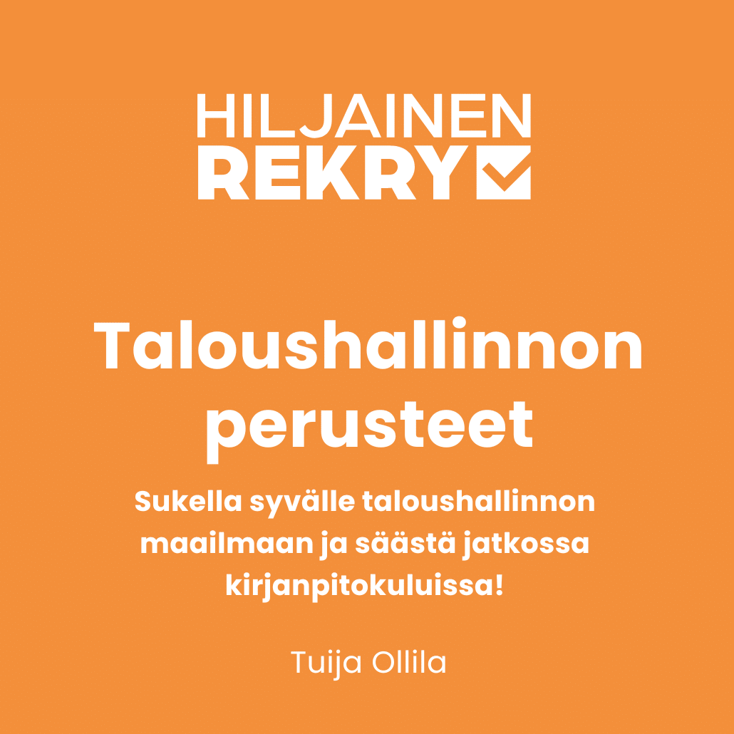 Taloushallinnon perusteet verkkokurssi